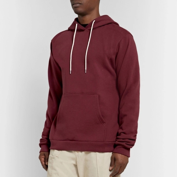 John Elliott - Beach Loopback Cotton-Jersey Hoodie - Burgundy - Picture 4 of 10